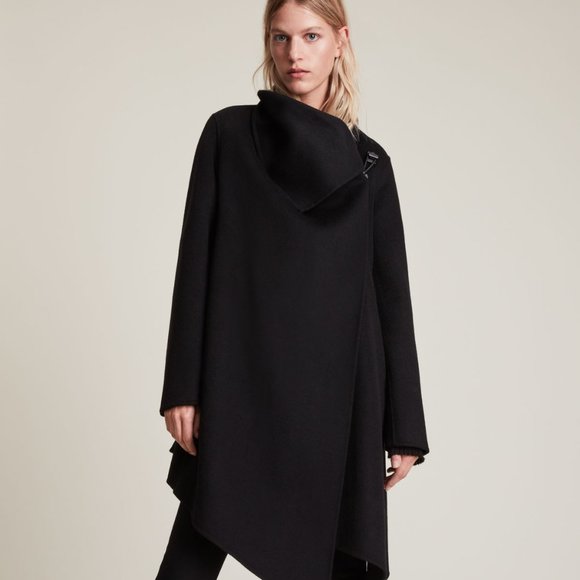 All SAINTS MONUMENT EVE WOOL BLEND COAT - BLACK - EU 42 / US 10 - Picture 1 of 11
